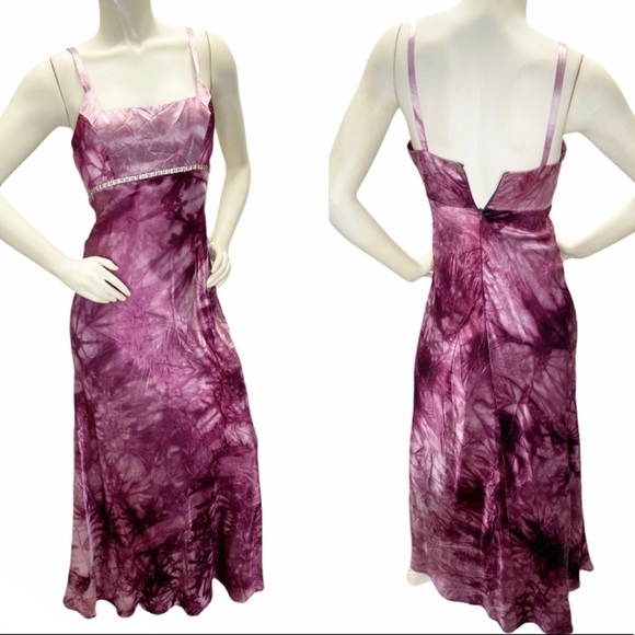 VTG Betsey & Adam 90’s Ombré Satin Prom Dress Sz 6 - Picture 1 of 6
